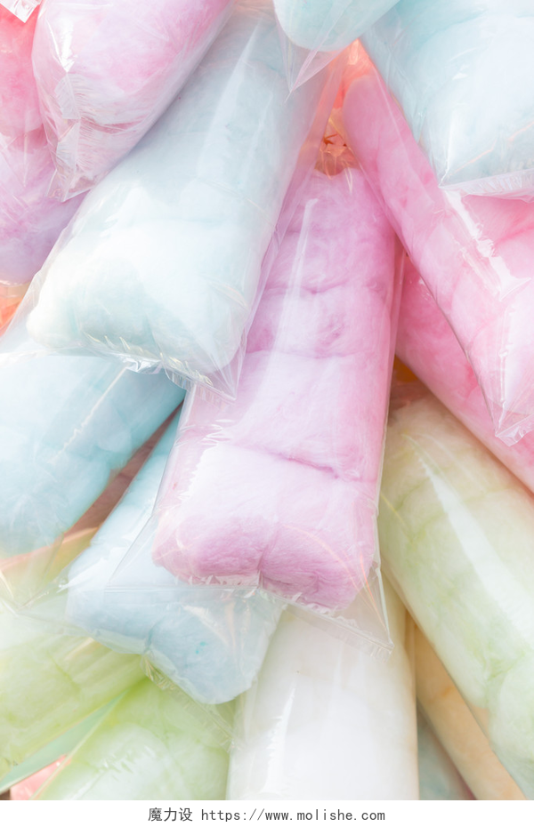 塑料包装的棉花糖棉糖